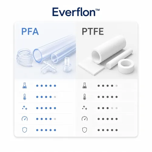 PFA vs PTFE: 귀사의 공정 및 애플리케이션에 적합한 불소수지 선택 가이드